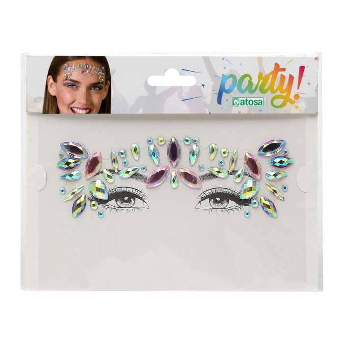 Joyas Faciales Adhesivas Multicolor con Formas Florales y Pétalos para Festivales y Fiestas 1 Joyas Faciales Adhesivas Multicolor con Formas Florales y Pétalos para Festivales y Fiestas 1