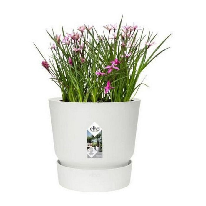 Maceta redonda ELHO Greenville 30 - Exterior - Ø 29.5 x H 27.8 cm - Blanco 3