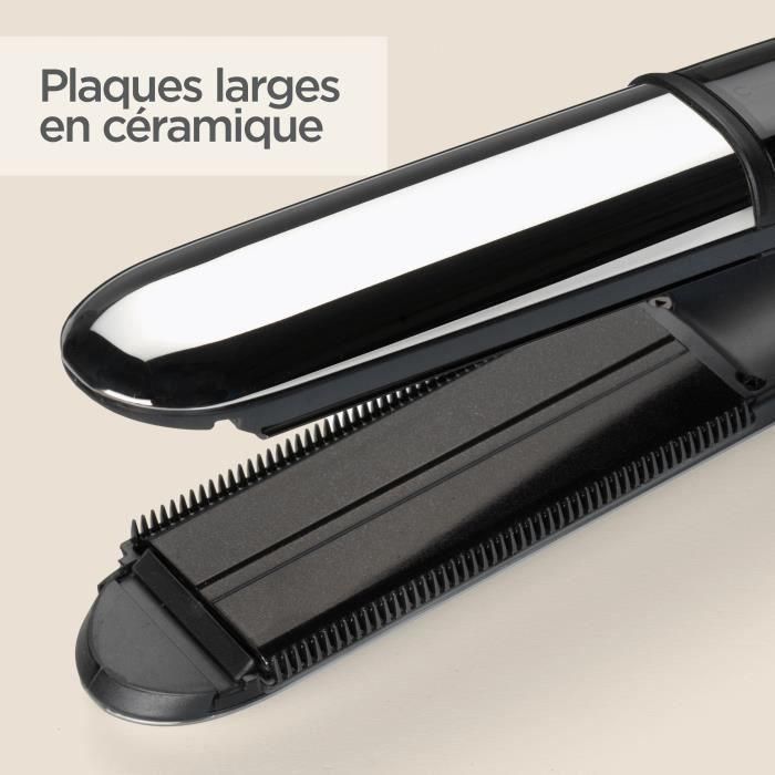 BaByliss ST496E - Plancha para el pelo a vapor BaByliss Steam Shine - 5 temperaturas hasta 230 ° C - Función iónica - Placas de cerámica de 39 mm 3 BaByliss ST496E - Plancha para el pelo a vapor BaByliss Steam Shine - 5 temperaturas hasta 230 ° C - Función iónica - Placas de cerámica de 39 mm 3