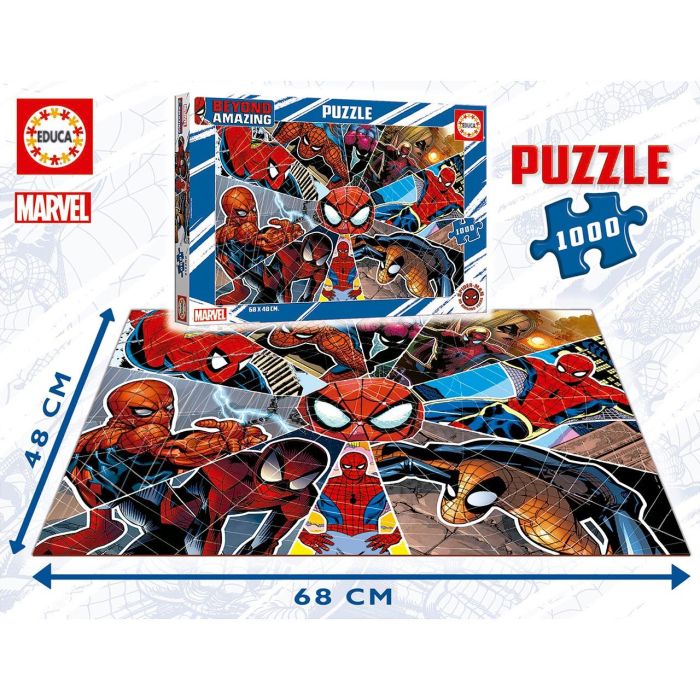 Educa 19487 Puzzle 1000 piezas para Adultos Spider-Man Beyond Amazing, Licencia Oficial, 68 x 48 cm, edad +14 años 2 Educa 19487 Puzzle 1000 piezas para Adultos Spider-Man Beyond Amazing, Licencia Oficial, 68 x 48 cm, edad +14 años 2