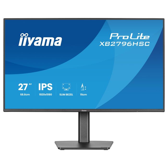 68,6cm/27" (1920x1080) iiyama ProLite XB2796HSC-B1 16:9 IPS 3ms 144Hz HDMI USB-C USB VESA Speaker Black 1