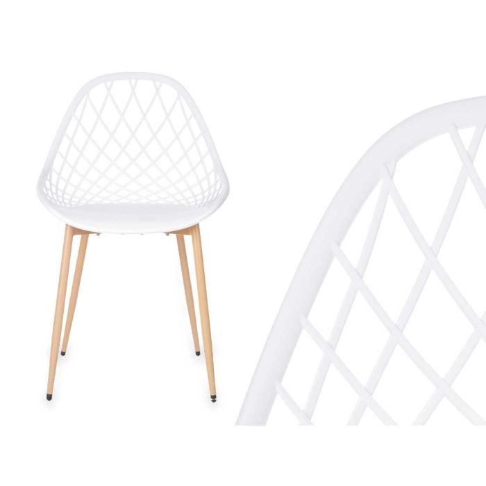 Silla Rejilla Blanca Giftdecor 56X80CM (4 Unidades) 2 Silla Rejilla Blanca Giftdecor 56X80CM (4 Unidades) 2