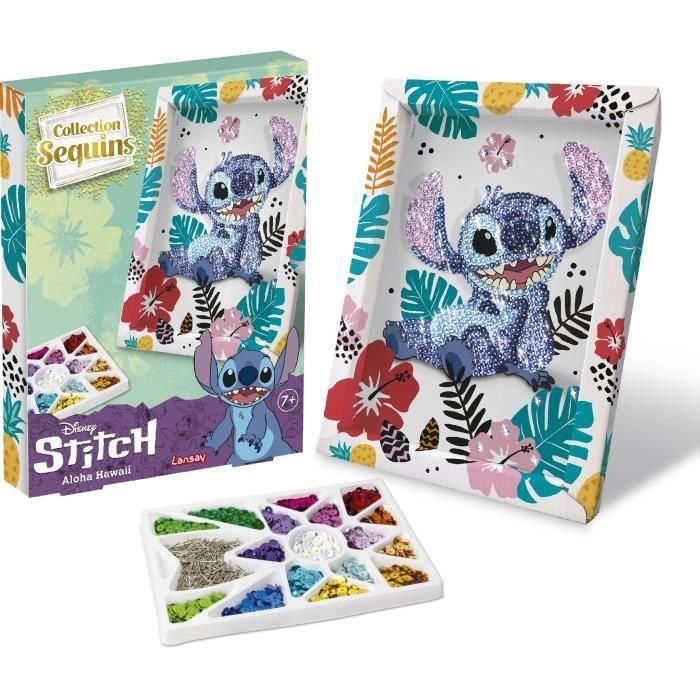 Colección de lentejuelas STITCH, juego creativo, set Disney Stitch, a partir de 7 años, LANSAY 5 Colección de lentejuelas STITCH, juego creativo, set Disney Stitch, a partir de 7 años, LANSAY 5