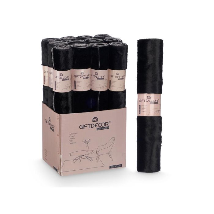 Alfombra Soft Negro 60X90Cm Giftdecor (12 Unidades) 2 Alfombra Soft Negro 60X90Cm Giftdecor (12 Unidades) 2