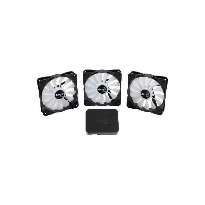 Pack 3 Ventiladores Aerocool P7-F12 Pro/ 12cm + P7-H1 HUB 1