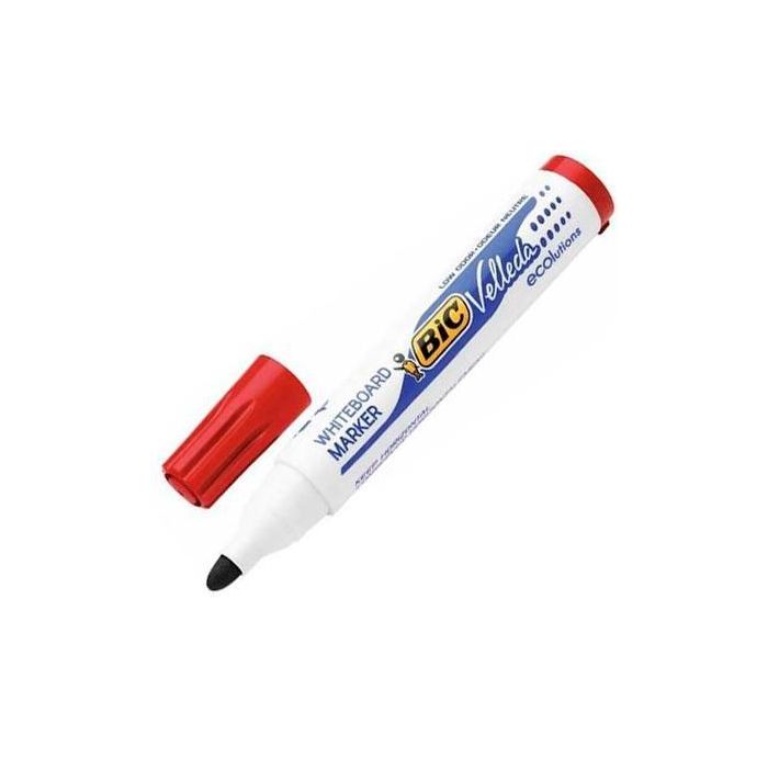 Velleda Marcador Pizarra Blanca Ecolutions 1701 Punta Redonda Rojo Caja 12 Ud