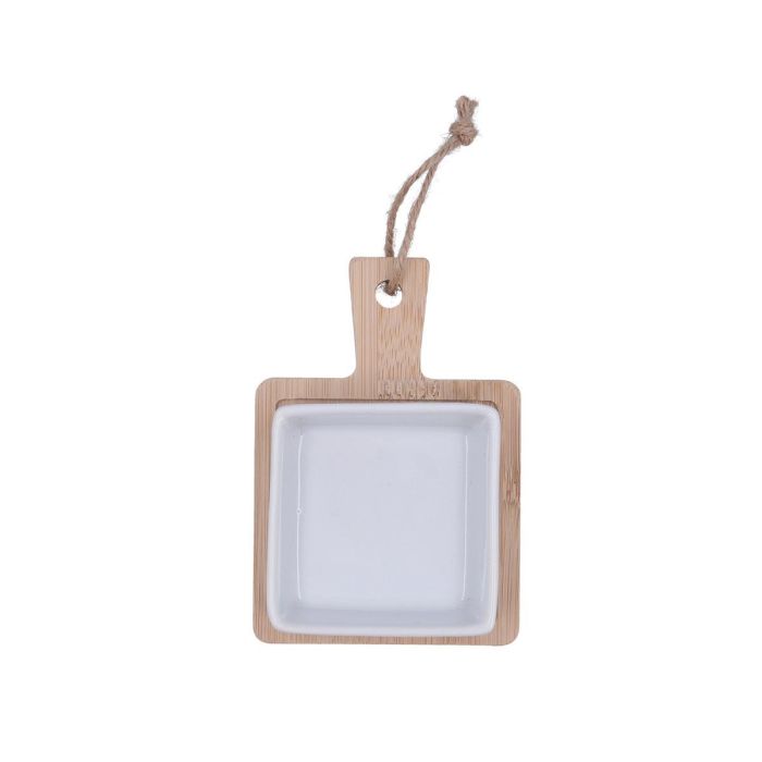 Tabla Aperitivo Bambú Cerámica Tapas Quid 14x10x4,1 cm 1