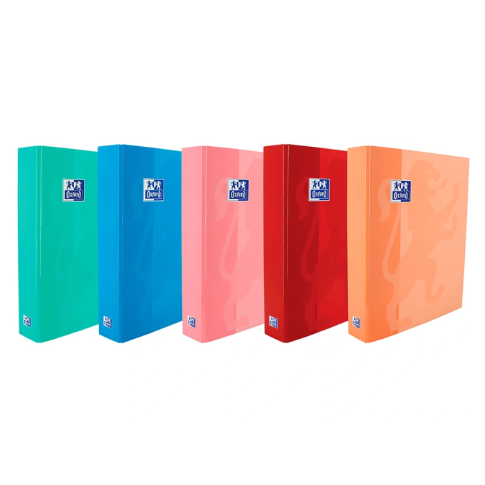 Oxford Carpeta de anillas DIN A4+ tapa extradura 4 anillas 25 mm colores tendencias surtidos 1