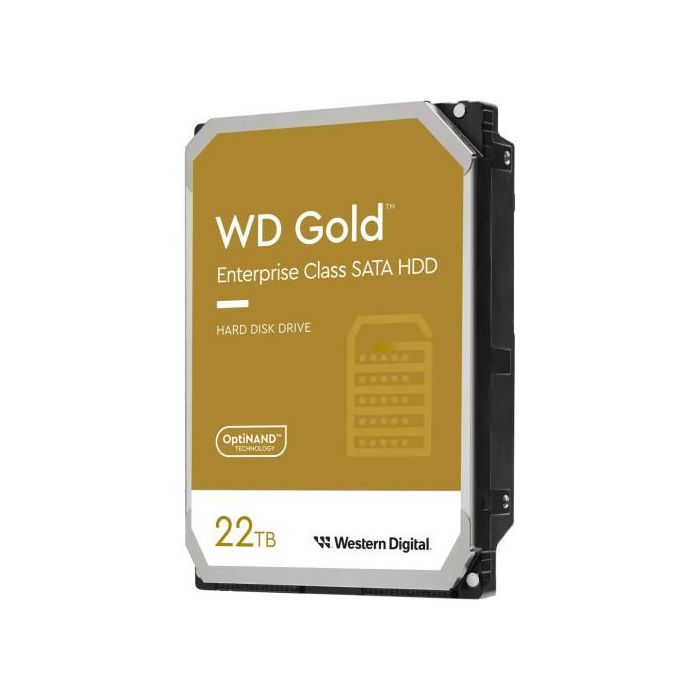 Western Digital Gold Disco Duro Interno 22 TB 7200 RPM 512 MB 3.5" SATA III con OptiNAND para Servidores y Centros de Datos Western Digital Gold Disco Duro Interno 22 TB 7200 RPM 512 MB 3.5" SATA III con OptiNAND para Servidores y Centros de Datos