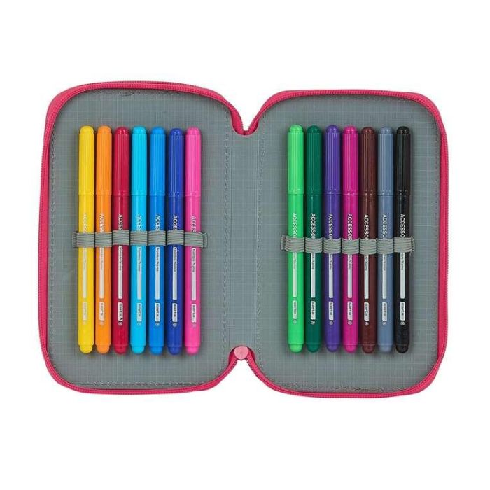 Safta Plumier Doble Pequeño 28 Piezas Blackfit8 Fresa Rosa Poliéster 600D 4 Safta Plumier Doble Pequeño 28 Piezas Blackfit8 Fresa Rosa Poliéster 600D 4