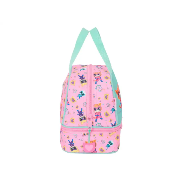 Portameriendas SuperKitties Rosa Turquesa 20 x 20 x 15 cm 2 Portameriendas SuperKitties Rosa Turquesa 20 x 20 x 15 cm 2