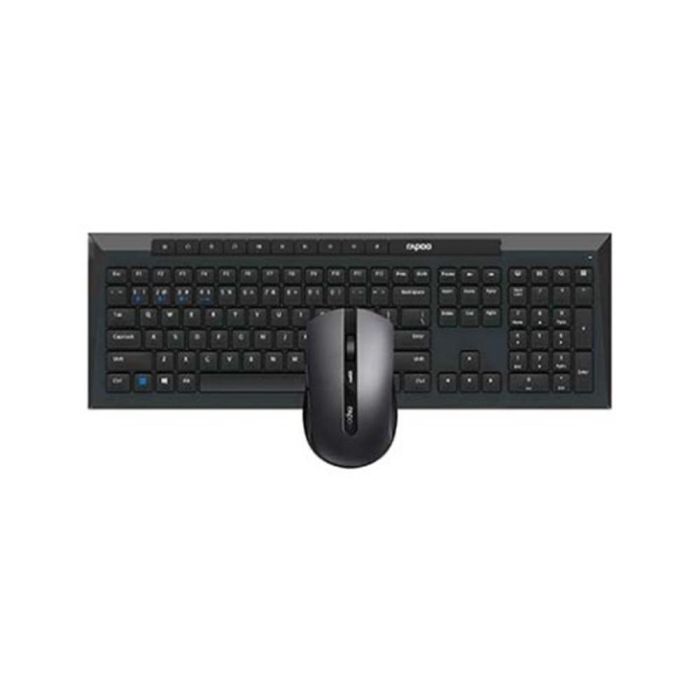 Rapoo Teclado + Ratón 8210M Negro Inalámbrico Bluetooth 3.0/5.0 Resistente a Salpicaduras Teclas Multimedia 14203 Rapoo Teclado + Ratón 8210M Negro Inalámbrico Bluetooth 3.0/5.0 Resistente a Salpicaduras Teclas Multimedia 14203