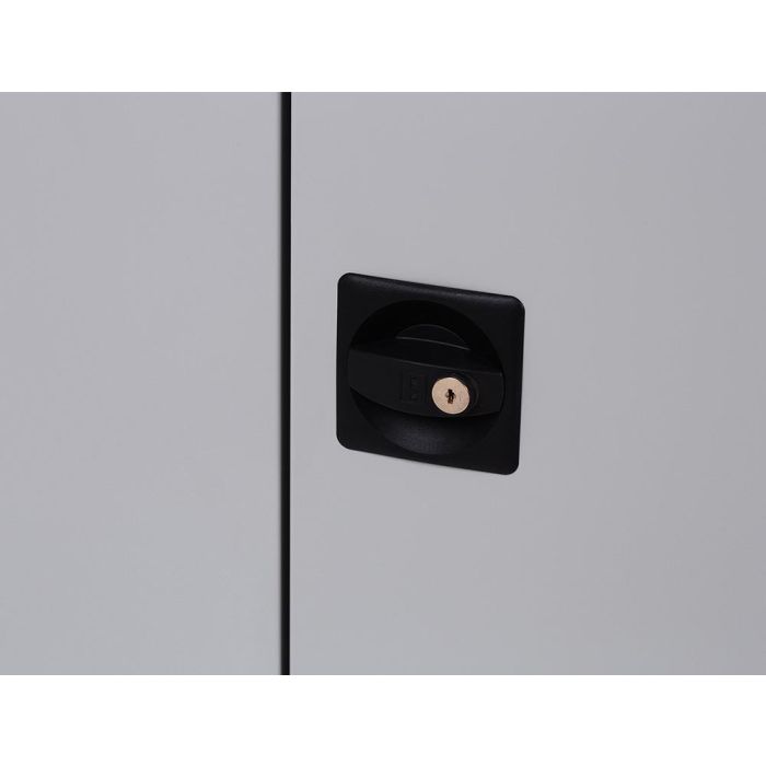 Rocada Armario Metálico 2 Puertas Batientes 4 Baldas 102x198x45 cm AC00 Gris/Gris