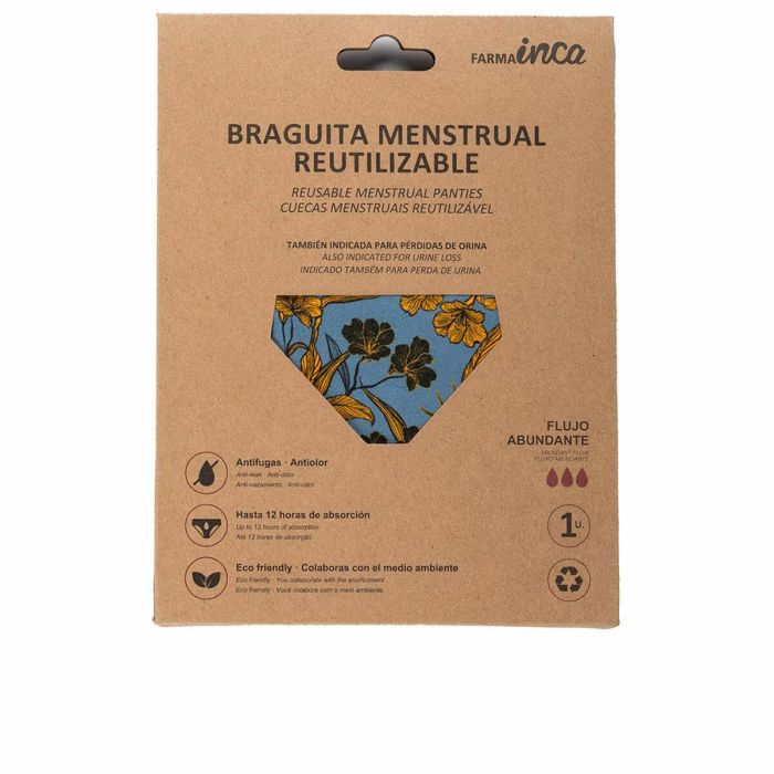 Inca Braguita Menstrual Absorción Super #Flores Amarillas Talla XS Inca Braguita Menstrual Absorción Super #Flores Amarillas Talla XS