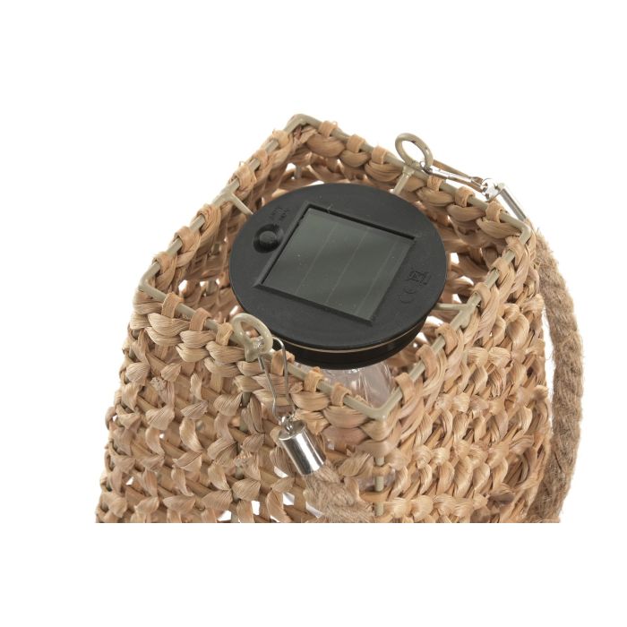 DKD Home Decor Lampara Solar Terraza Jardin Marron 20x36x20 cm Set 3