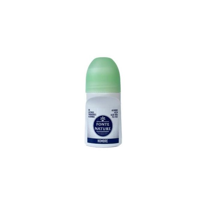 FONTENATURE Desodorante Hombre 75ml con Aloe Vera, Mineral de Alumbre y Árbol de Té para Piel Sensible