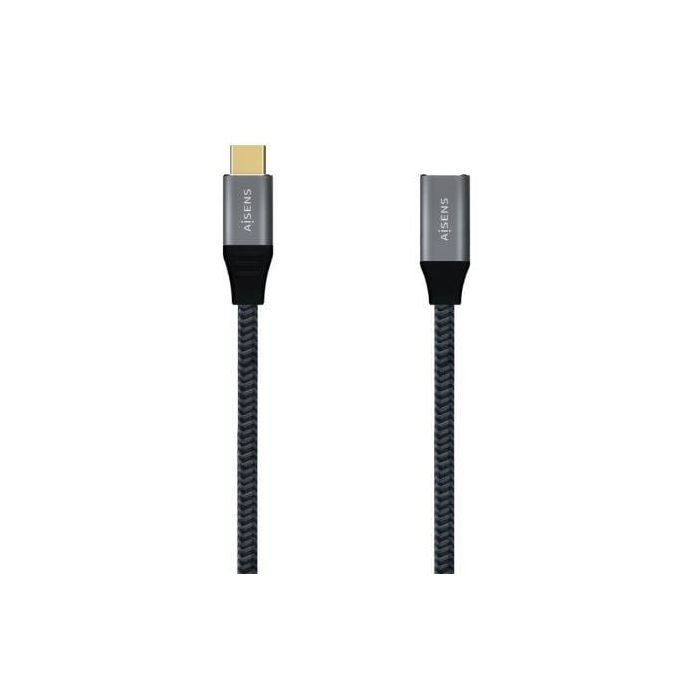 AISENS - CABLE USB 3.2 GEN2x2 ALUMINIO 20GBPS 5A 100W, TIPO USB-C/M-USB-C/H, GRIS, 1.0M 0 AISENS - CABLE USB 3.2 GEN2x2 ALUMINIO 20GBPS 5A 100W, TIPO USB-C/M-USB-C/H, GRIS, 1.0M 0