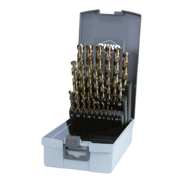 Set de brocas RUKO Acero de alta velocidad (HSS) 9 mm 10 mm 6 mm 3 mm 7 mm 5 mm 4 mm 2 mm 8 mm 1,5 mm 2,5 mm 3,5 mm 4,5 mm 5,5 m 1 Set de brocas RUKO Acero de alta velocidad (HSS) 9 mm 10 mm 6 mm 3 mm 7 mm 5 mm 4 mm 2 mm 8 mm 1,5 mm 2,5 mm 3,5 mm 4,5 mm 5,5 m 1