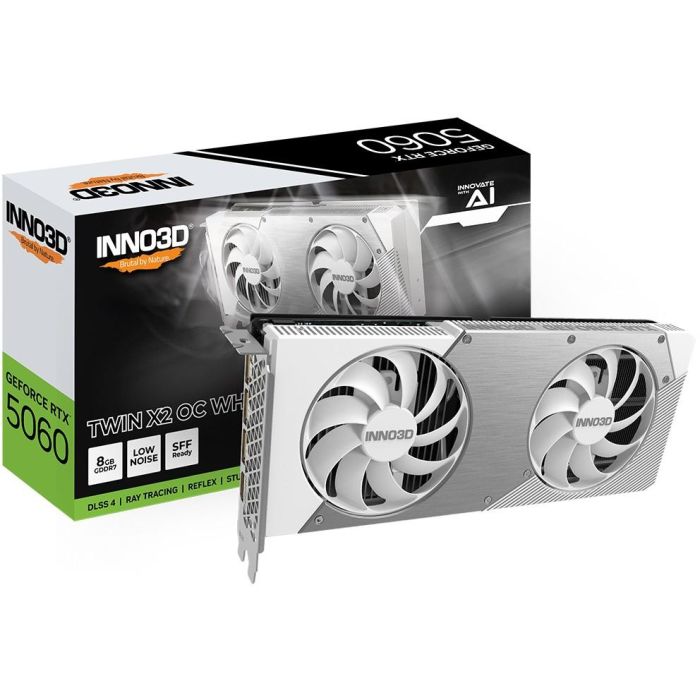 Inno3D GeForce RTX 5060 Twin X2 OC WHITE 8GB GDDR7, PCI Express 5.0, HDMI 3xDisplayPort 2
