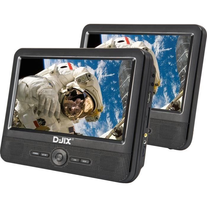 Reproductor de DVD portátil DJIX PVS906-50SM 9 - Doble pantalla - 2 horas de duración de la batería - Negro 1 Reproductor de DVD portátil DJIX PVS906-50SM 9 - Doble pantalla - 2 horas de duración de la batería - Negro 1