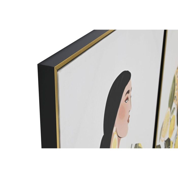 Lienzo Home ESPRIT Amarillo Verde Mediterráneo chica 82,5 x 3,5 x 122,5 cm (2 Unidades) 3