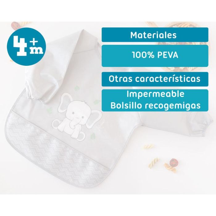 Babero Impermeable Gris 5