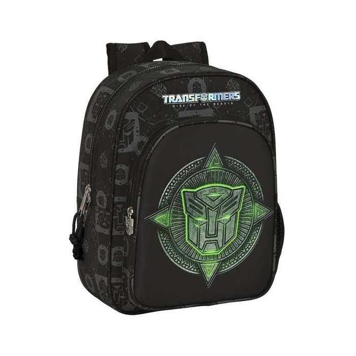 Mochila Escolar Transformers 26 x 34 x 11 cm Negro