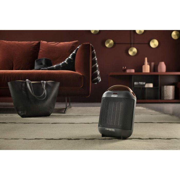 Delonghi HFX30C18 Calentador de Ventilador Cerámico 1800W, 2 Potencias, Función Verano, Termostato, Antivuelco, Gris 7