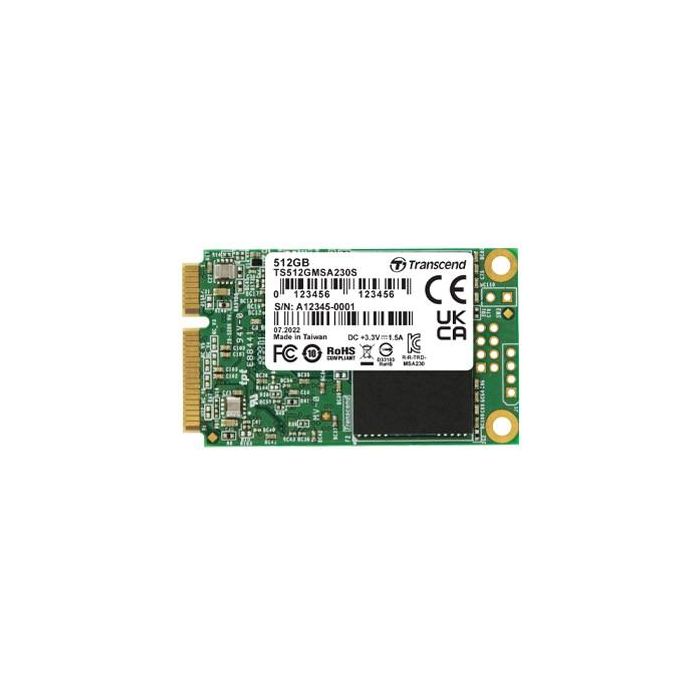 Transcend SSD 512GB mSATA SATA3 3D TLC
