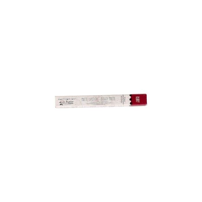 BEAUTY MADE EASY Lápiz de Labios Mate Ruby 6gr Vegano Biodegradable Sin Plásticos