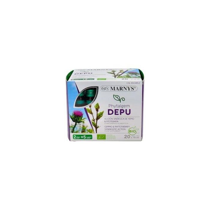Phytalgem Depu 20 Viales – Complemento Alimenticio para Eliminar Toxinas con Yemas y Plantas Ecológicas