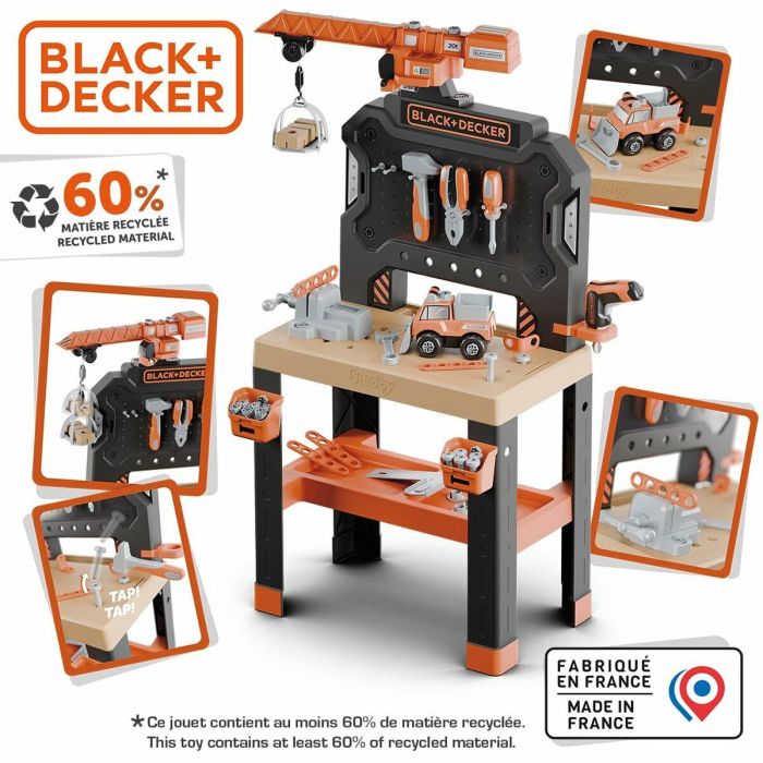 Smoby SMO3032163607410 Black+Decker Bricolo Builder Mesa de Trabajo para Niños a Partir de 3 Años 10 Smoby SMO3032163607410 Black+Decker Bricolo Builder Mesa de Trabajo para Niños a Partir de 3 Años 10