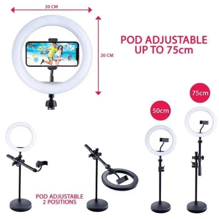 Canal Toys Estudio de Vídeo 2 en 1 con Anillo de Luz LED Multicolor y Soporte Multifunción Studio Creator INF027 2