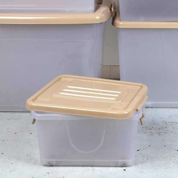 Je cherche une Idee Caja de Orden 17 L con Ruedas y Asas Medidas 38x29x18 cm 1