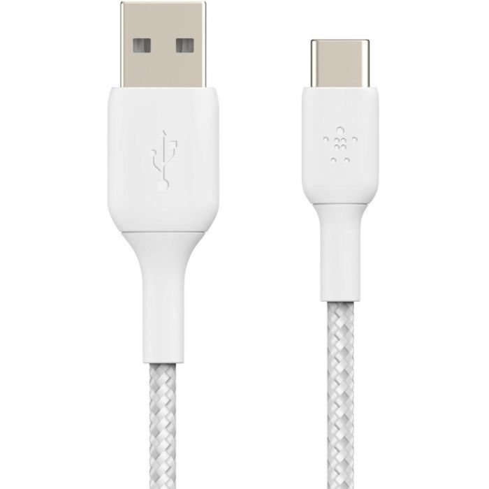 Belkin Cable USB-C a USB-A Recubierto 15cm Blanco 3 Belkin Cable USB-C a USB-A Recubierto 15cm Blanco 3