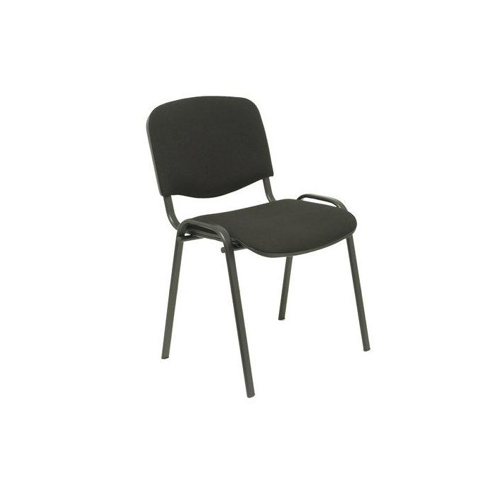 Silla Piqueras Y Crespo Alcaraz Confidente Ergonomica Apilable Estructura Negra Asiento Y Respaldo Tapizado Aran Negro Pack De 2