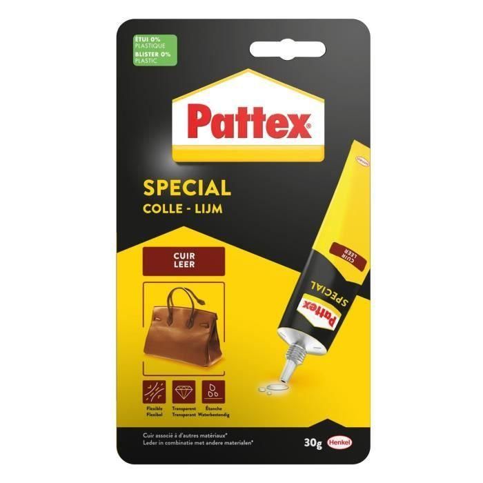 Pegamento para materiales especiales - PATTEX - Cuero - Tubo - 30g