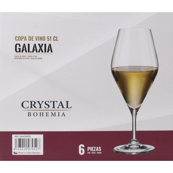 Bohemia Set de 6 Copas de Vino de Cristal Colección Galaxia, 510 cc (4 Cajas) 5