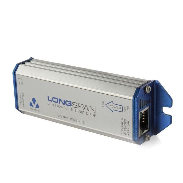 Veracity Single POE LONGSPAN converter with POE out, extended POE in, and SafeView display Veracity Single POE LONGSPAN converter with POE out, extended POE in, and SafeView display