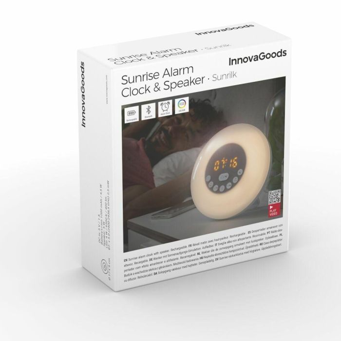 Despertador Amanecer Recargable con Altavoz Sunrilk InnovaGoods 4