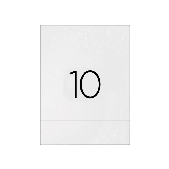 Q-connect KF10658 Etiqueta Adhesiva 105x57 mm para Láser Ink-jet Fotocopiadora, Caja 100 Hojas Din A4 3