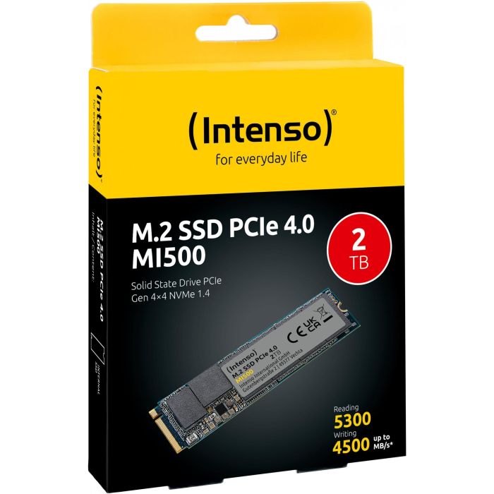 Intenso 3836470 Unidad de Estado Sólido SSD 2 TB M.2 NVMe PCIe 4.0 Lectura 5300 MB/s Escritura 4500 MB/s 4