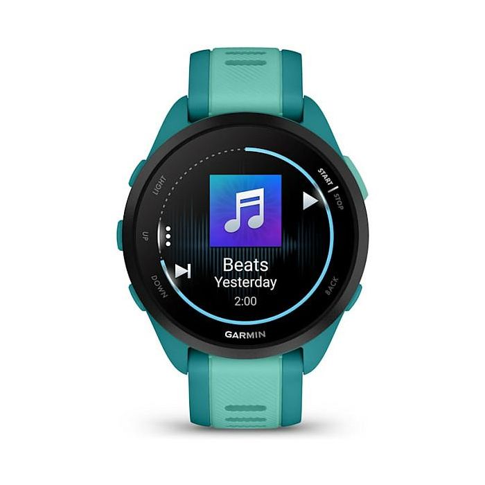 Garmin Forerunner 165 Music aqua Reloj Inteligente GPS AMOLED Pantalla Táctil Resistente al Agua Monitor de Frecuencia Cardíaca y Oxígeno 3