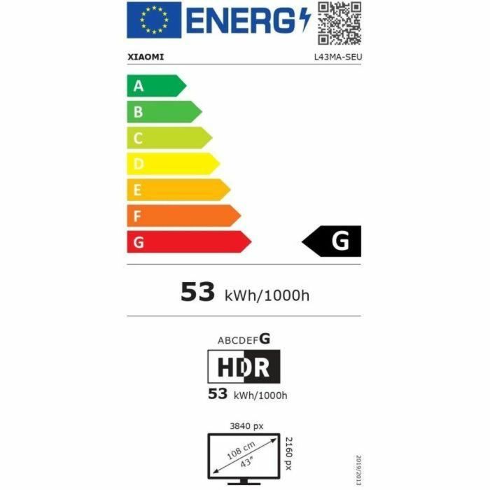 Xiaomi L43MA-SEU Televisor LED 43 pulgadas (108 cm) 4K UHD 3840x2160 HDR Google TV 3xHDMI Wi-Fi 42 Xiaomi L43MA-SEU Televisor LED 43 pulgadas (108 cm) 4K UHD 3840x2160 HDR Google TV 3xHDMI Wi-Fi 42