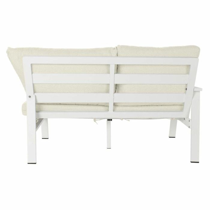 Sofa Terraza Y Jardin DKD Home Decor Blanco Beige 212 x 86 x 212 cm Set de 4 4