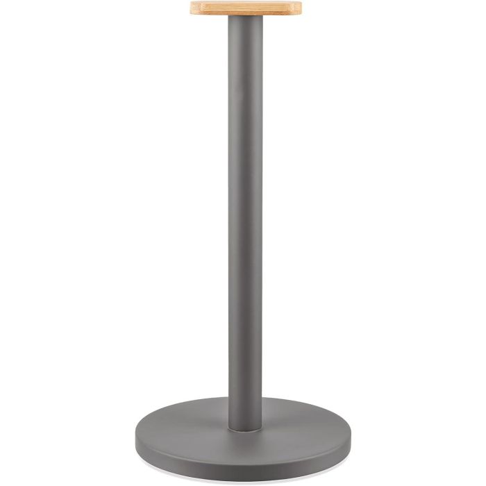 Alessi BG05 DG Mattina Porta Rollos de Cocina, Acero Coloreado con Resina Epoxi y Bambú, Dark Grey Alessi BG05 DG Mattina Porta Rollos de Cocina, Acero Coloreado con Resina Epoxi y Bambú, Dark Grey