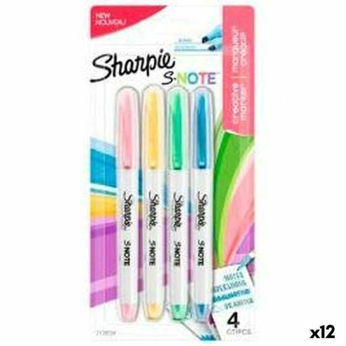 Set de Rotuladores Sharpie S-Note Multicolor 4 Piezas 1-3 mm (12 Unidades) 0 Set de Rotuladores Sharpie S-Note Multicolor 4 Piezas 1-3 mm (12 Unidades) 0
