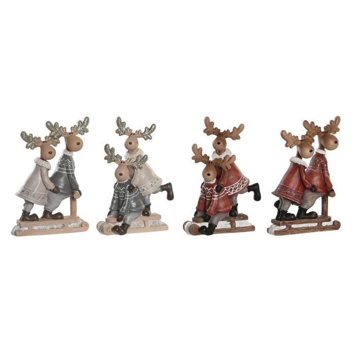 Figura Navidad Moderna DKD Home Decor 6 x 18 x 13 cm (4 Unidades) Figura Navidad Moderna DKD Home Decor 6 x 18 x 13 cm (4 Unidades)