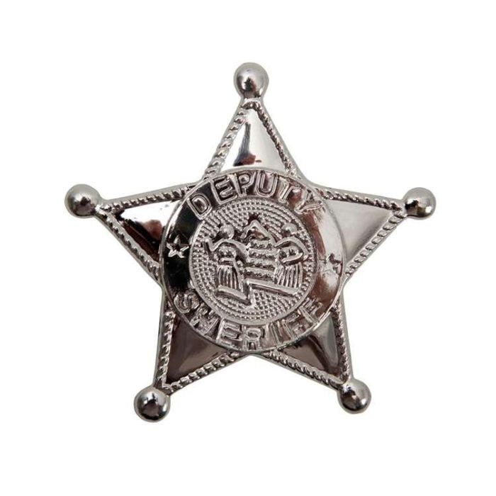 Estrella de sheriff pvc 8 cm Estrella de sheriff pvc 8 cm