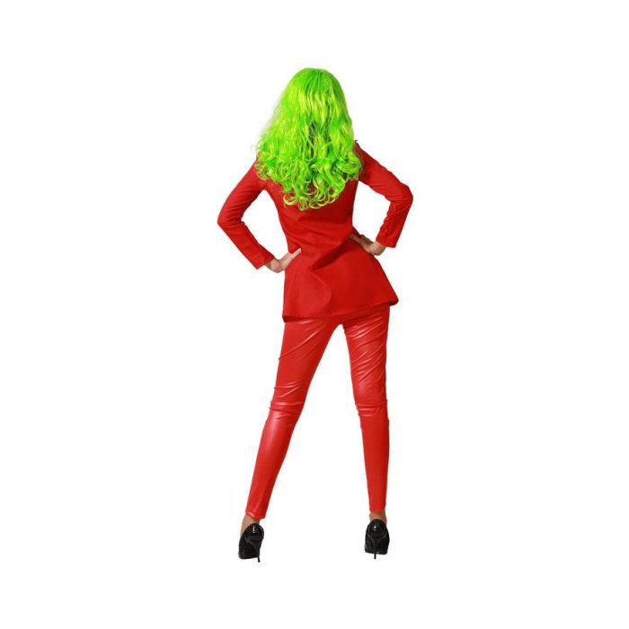 Disfraz Payaso Halloween Rojo Con Corbata Mujer Adulto XL 2 Disfraz Payaso Halloween Rojo Con Corbata Mujer Adulto XL 2